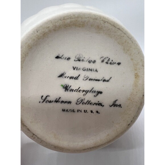 Southern Potteries Blue Ridge Erwin Rose Pitcher, Virginia Style 6 Inch Jug - Picture 5 of 16